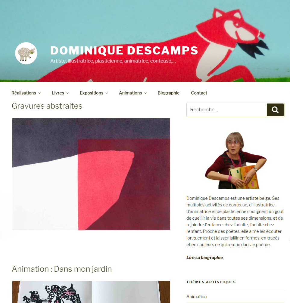 Apperçu du site de Dominique Descamps